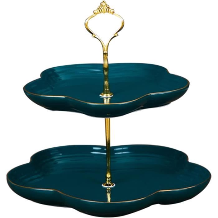 Présentoir à Gâteaux 3 Étages Blanc - 25/20/15cm - PP Alimentaire - Pour Fêtes Et Mariages