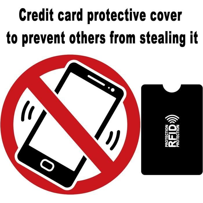 Lot De 6 étuis Anti-RFID Pour Cartes Bancaires - Protection Contre Le Piratage - Transparent