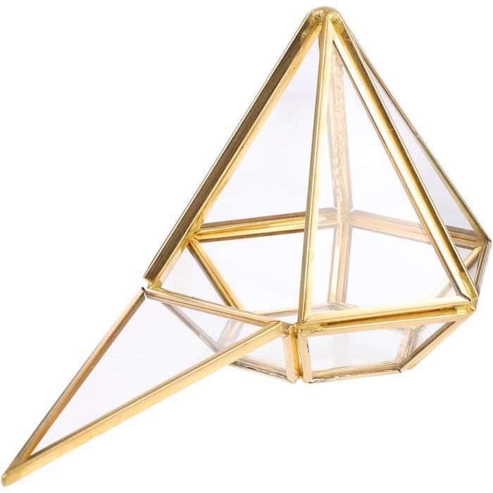 CLPEEN BoîTe à en Verre BoîTe DéCorative GéOméTrique | WhichOne