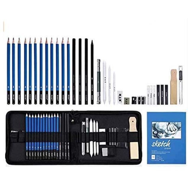 27 Crayons Graphite Fusain Ensemble De Crayons à Croquis, Crayons à Dessin Et Kit De Croquis Kit 27 Crayons Graphite Fusain Ensemble De Crayons à Croquis, Crayons à Dessin Et Kit De Croquis Kit
