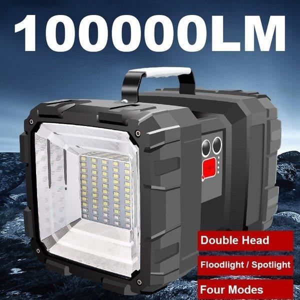 Lampe torche lampe de poche rechargeable 40w 100000lm avec double tête