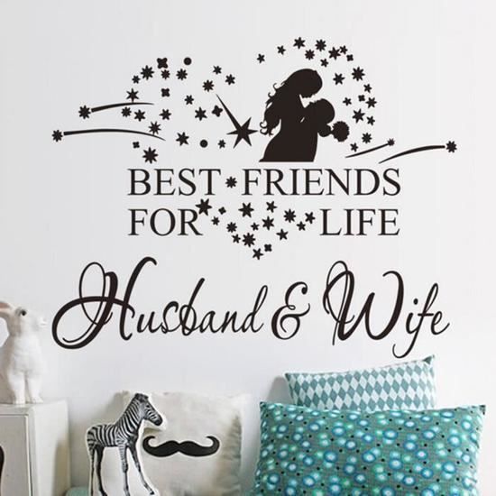 Mots Citation Meilleurs Amis Pour La Decoration Vie Wall Sticker Decal Decor Bricolage Chambre Doux Murale Achat Vente Stickers Cdiscount