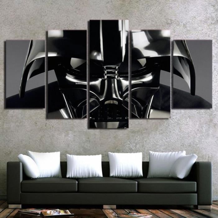 Toile peinture 5 panneaux imprimés photos Star Wars Movie Dark Vador  affiche murale pour salon (sans cadre sans étirement) - Cdiscount Maison