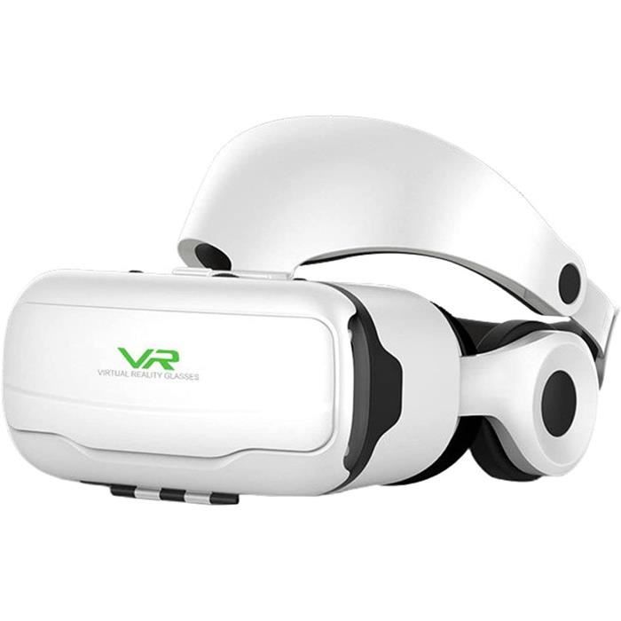 Casque Réalité Virtuelle VR 3D - Qualité Image 2K HD, Lentilles Anti-lumière Bleue - Compatible Smartphones Android Et IOS 4.7 à 6.5 Pouces