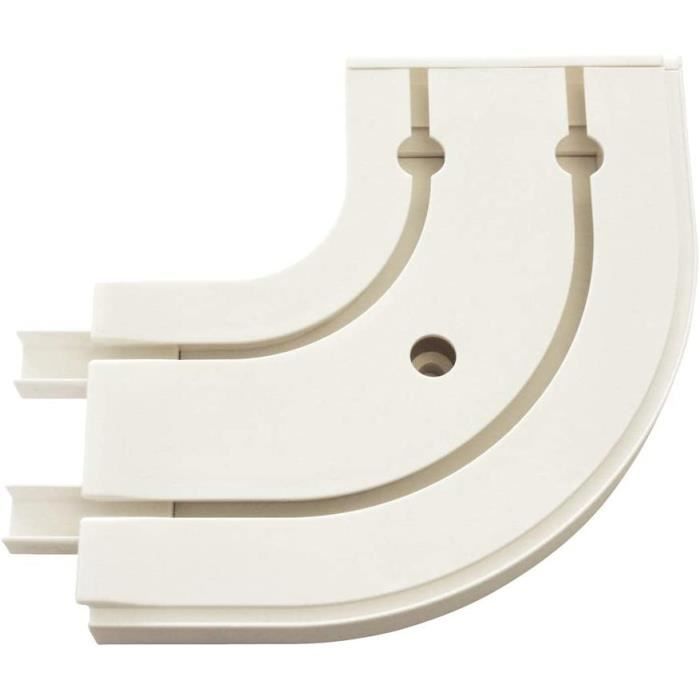 GARDINIA Embouts Pour Rails à 2 Voies GE2 - Lot De 2, Plastique Blanc, Finition Propre Et Facile
