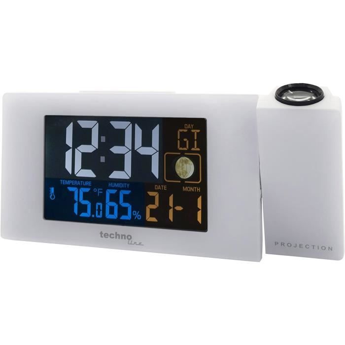 Réveil Radio-Piloté Numérique Lcd Contrôle Du Volume Température