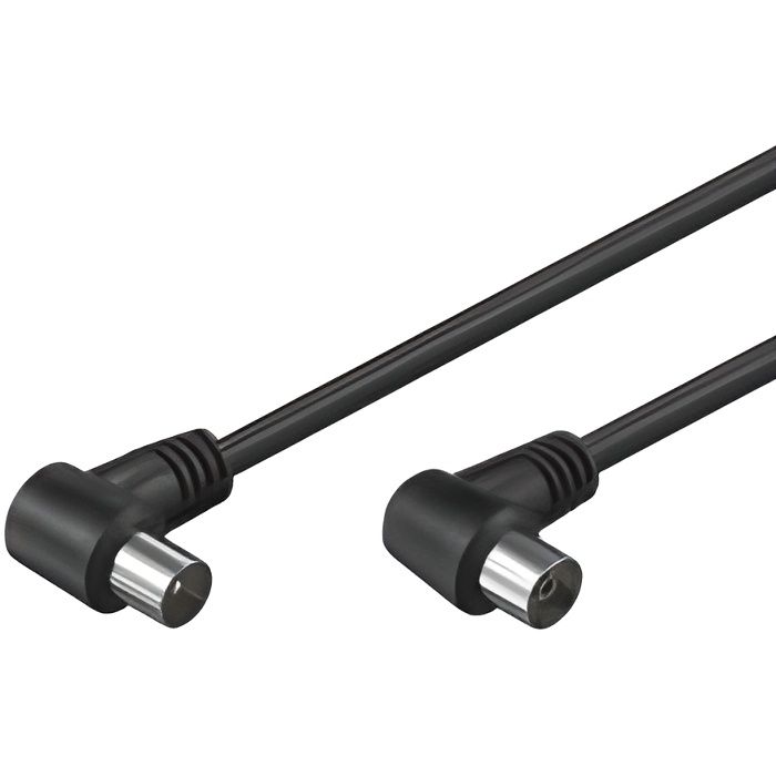 Câble D'antenne TV, Câble Coaxial, Coudé à 90°, Prend En Charge HDTV Dvb T Dvb T2 Dvb C Dvb S Dvb S2 Dab Radio 15 M Blanc 88677818