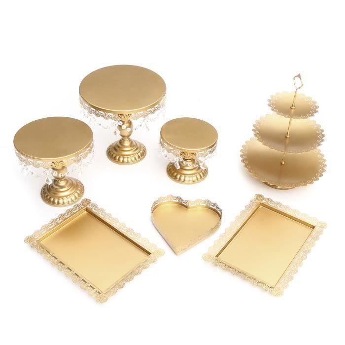 Support à Gâteau Miroir Cristal – 18 Pouces – Pour Mariage – NEUF