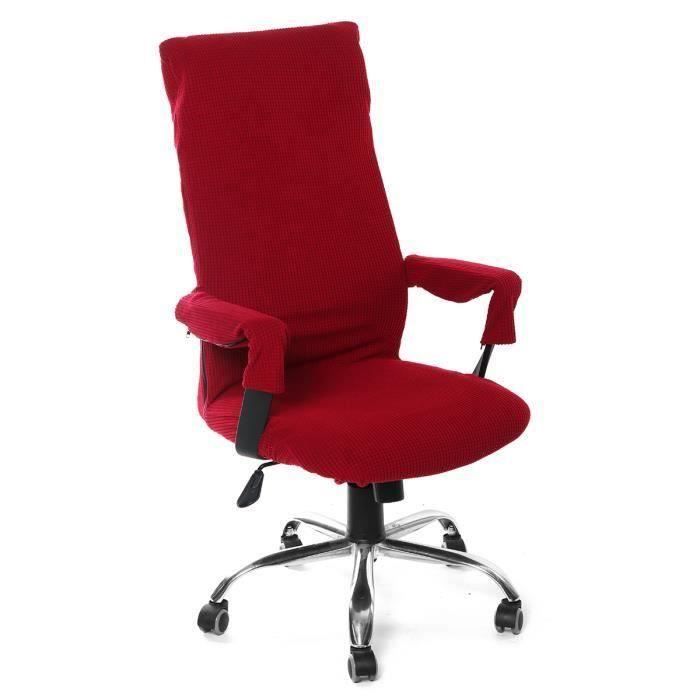 Housse de Chaise Bureau + 2pcs Housse Accoudoir Protection élastique