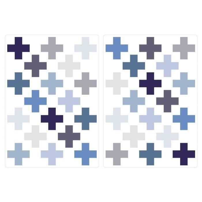 Kit Croix en Pastel Gris et Bleu Pastel pièces Signe Plus Coller@Z1412 ...