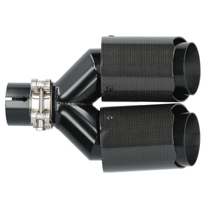 Embout D'Échappement En Fibre De Carbone Rouge - Entrée 63mm (2.5"), Sortie 89mm (3.5"), Longueur 163mm - Universel