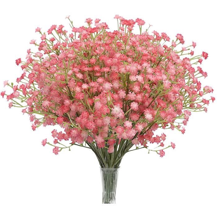 Lot de 10 fleurs artificielles gypsophiles artificielles Pour mariagefête  Rose 182 - Cdiscount Maison