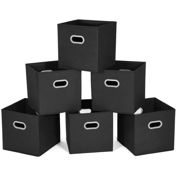 Casier Rangement, Cube de Rangement Tissu, Boite de Rangement Tissu, Tiroir  Rangement, Panieres Rangement, avec 2 Poignées en Plas - Cdiscount Maison