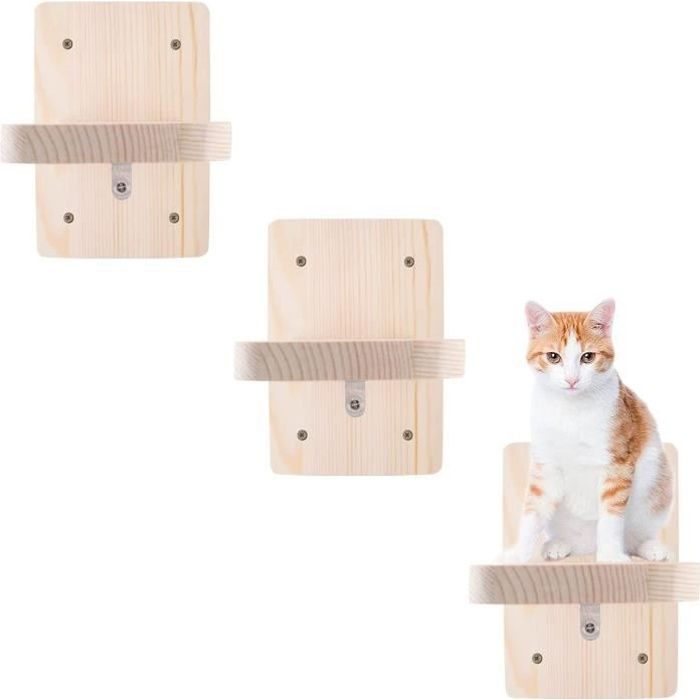 Escaliers Pour Chat Echelle D Escalade Murale Chat Trois Marches Echelle De Rayonnage Pour Chaton Arbre A Chat Mural En Bois 215 Cdiscount Animalerie