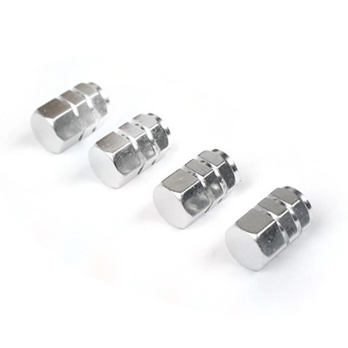 Valves Pneu Métalliques 4 Pièces - Universelles Voiture, Moto, Vélo - Acier, étanchéité Renforcée