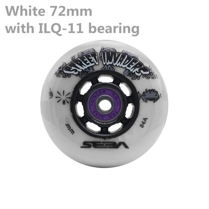8 Roues Roller 72 Mm Porfoyo, PU Argent Transparent, Rechange Pour Patins En Ligne Et Skateboards