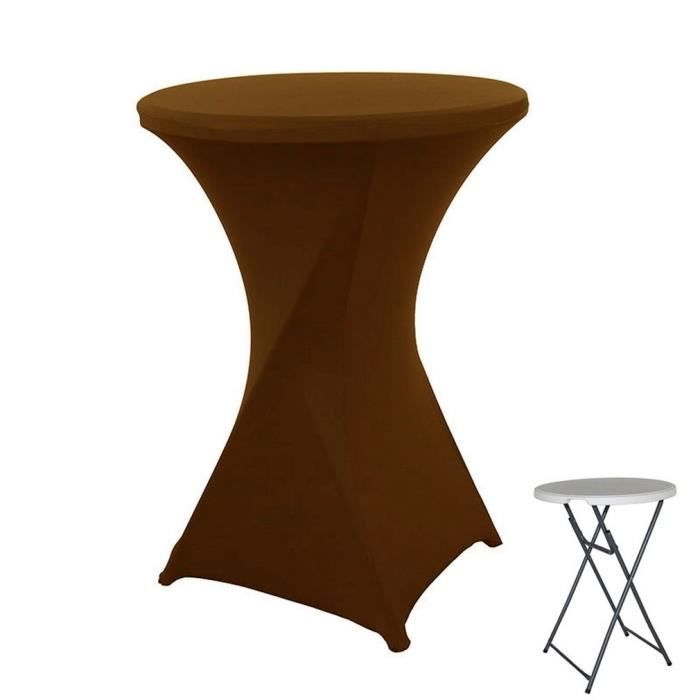 housse table haute mange-debout nappe stretch bistrot cocktail mariage 60*110cm café