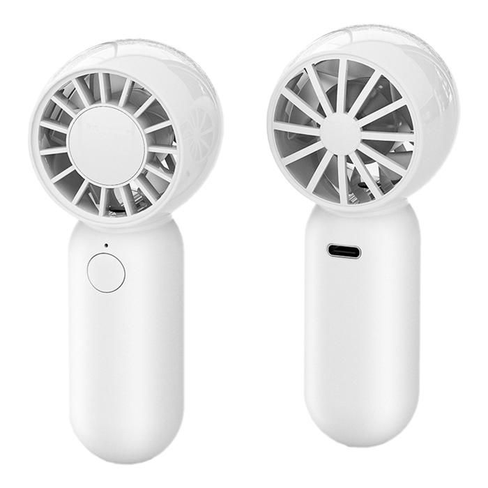 Mini ventilateur portable et rechargeable - BIGBEN CONNECTED - Blanc - USB rechargeable - Léger 150g - Big ben
