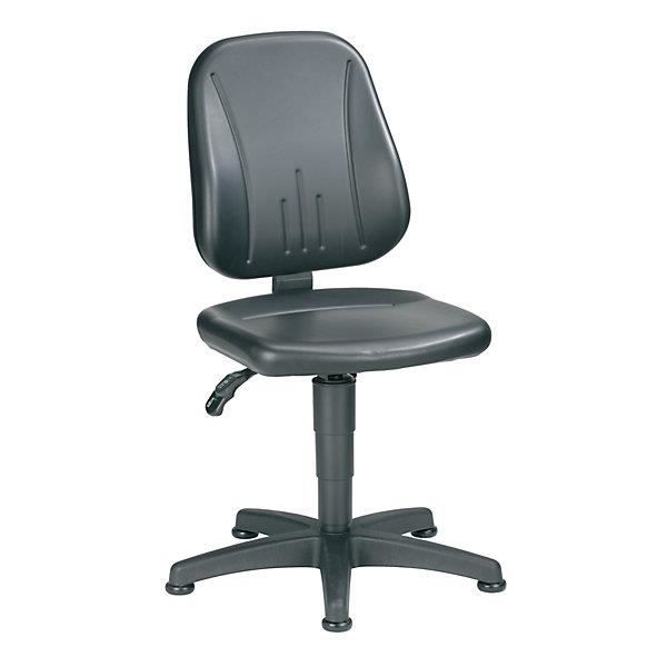 bimos siège d'atelier à hauteur réglable par lift à gaz - habillage pu noir, avec patins - chaise chaise d'atelier chaise