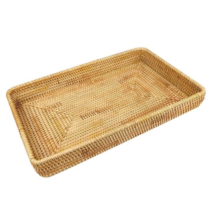 Ensemble De 3 Plateaux En Rotin Tressé - Organisation De Table, Rangement Collaires (tailles Assorties) - 2
