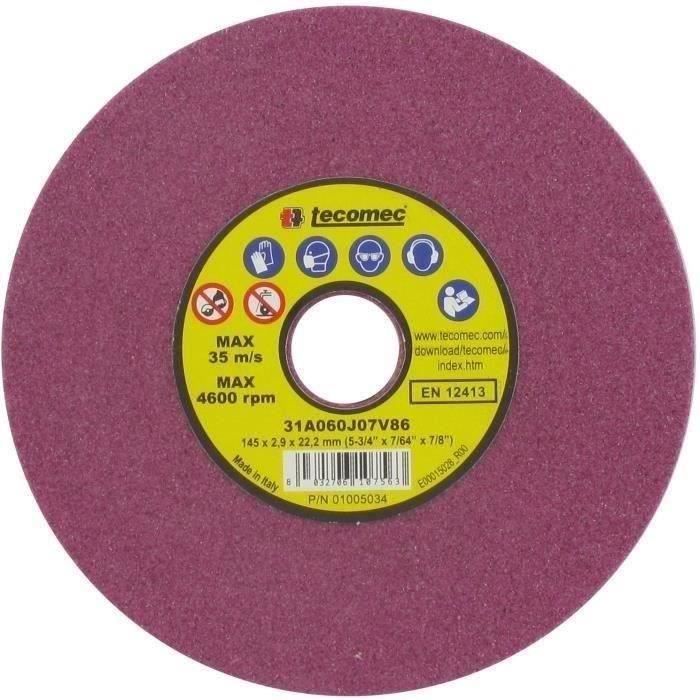 Meule d'affûtage TECOMEC 145 x 22,2 x 2,9mm