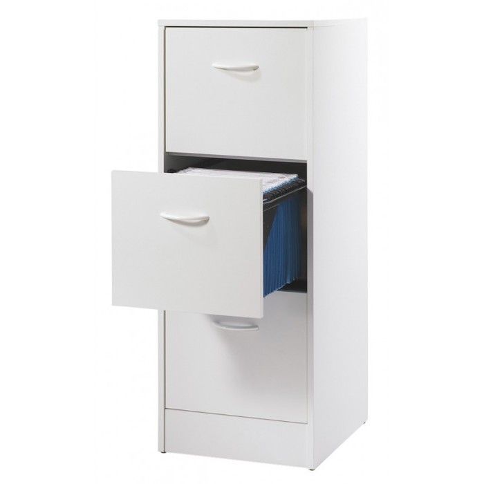 Classeur - SIMMOB - 3 tiroirs - Métal - Blanc - Bureau contemporain Classeur - SIMMOB - 3 tiroirs - Métal - Blanc - Bureau contemporain