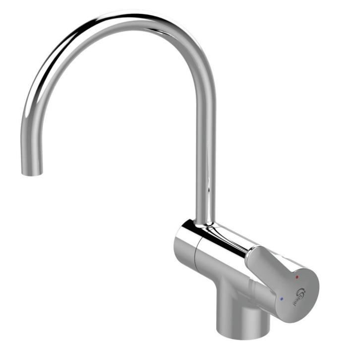 IDEAL STANDARD Mitigeur cuisine Connect Blue basculant Bec haut chrome
