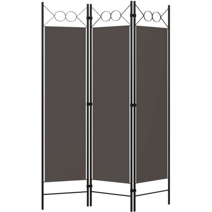 Paravent Décoratif En Branches De Saule - 170x40 Cm, Séparateur De Pièce Naturel, Couleur Noir