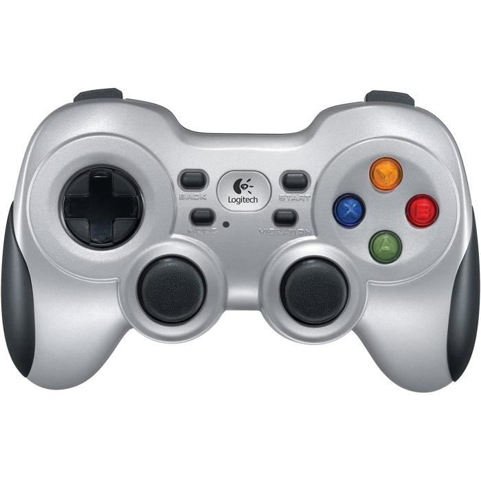 Gamepad sans fil Logitech F710 - Double retour de vibrations - Compatible PC - Noir/Argent Reconditionné - Logitech reconditionné disponible sur Cdiscount Seconde Vie