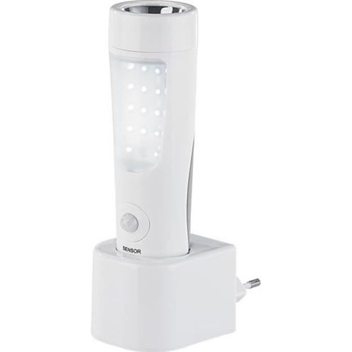 Veilleuse et lampe de poche 2 en 1 - LUNARTEC - Contemporain - LED - Blanc