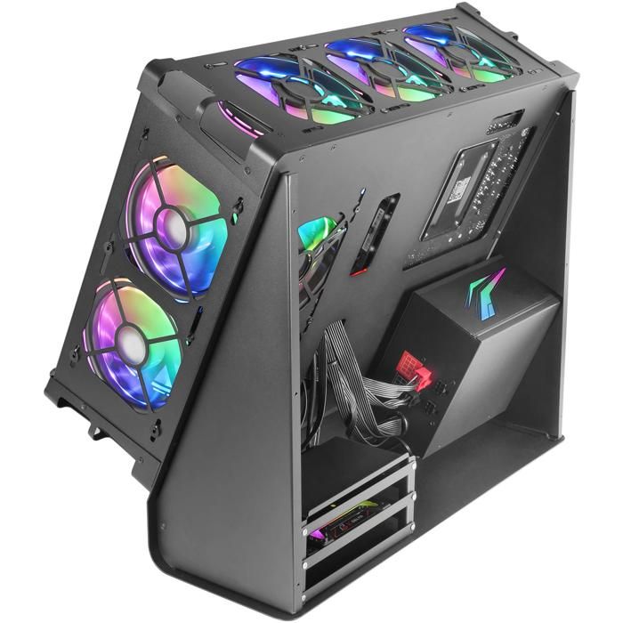 Boîtier PC Gamer Phantom Mesh Pink – Micro-ATX – Double Chambre – 5 Ventilateurs RGB