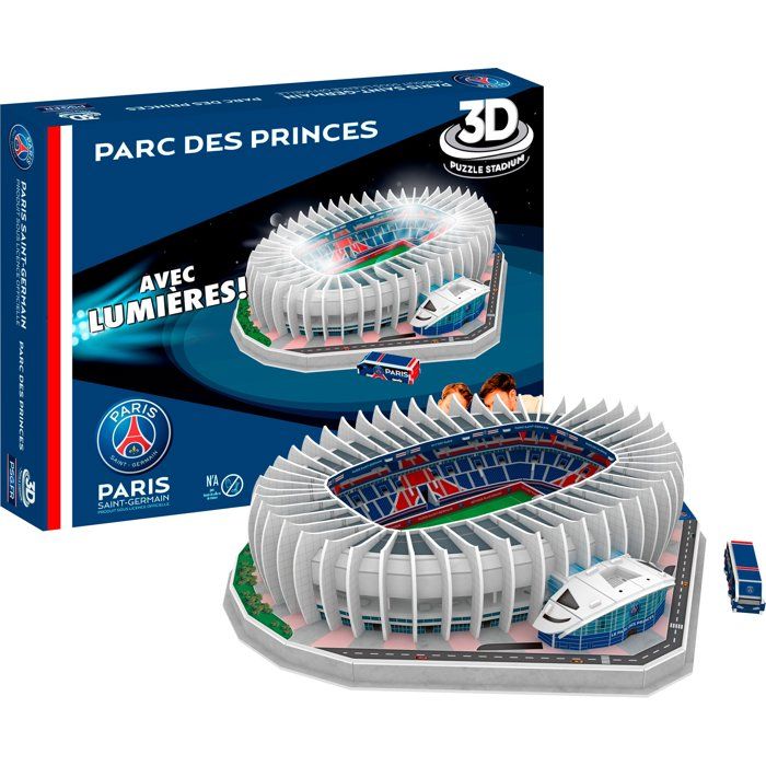 Puzzle Stade Parc Des Princes Psg 3d Led Megableu La Boite De 111 Pièces - vue 3