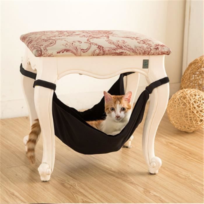 Lit Hamac Pour Chat Jouet Chat Couchage Palce Au Dessus De Chaise Noir Cdiscount