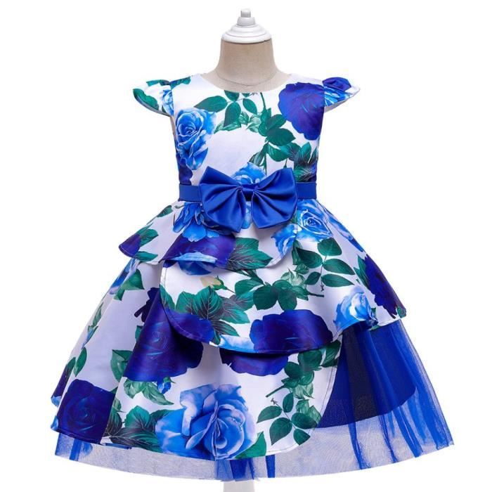 Robe Fille Enfants Mode Mignon Bouffante Princesse Performance Fête D'anniversaire - Rouge