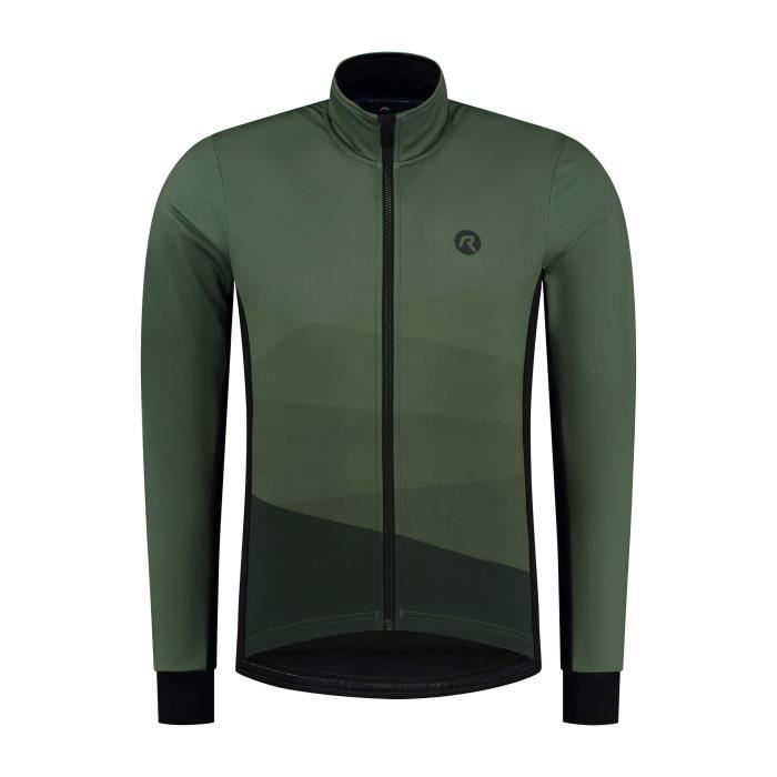 veste de vélo d'hiver rogelli tarax pour homme - vert militaire - taille 3xl