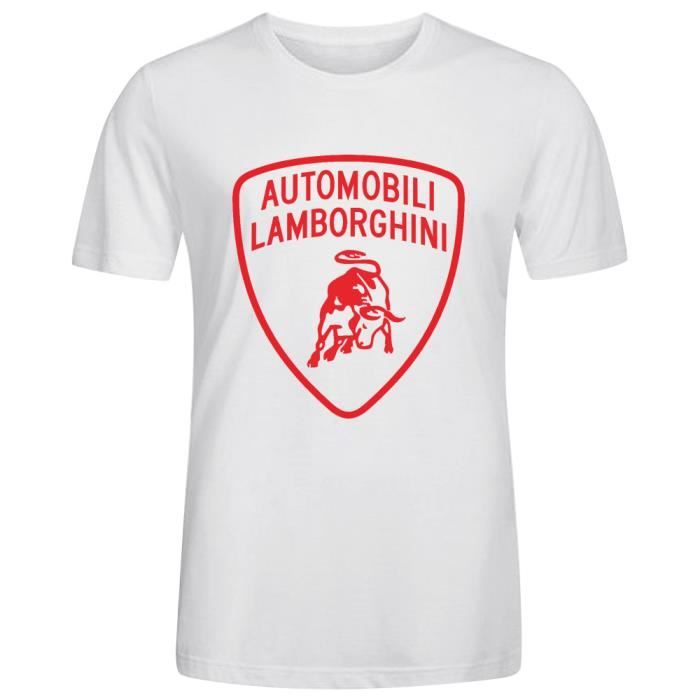 T-shirt Coton Automobili Lamborghini pour homme en coloris Blanc Homme Vêtements T-shirts T-shirts à manches courtes 