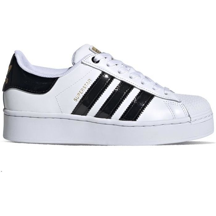 Adidas superstar on sale blanche noir