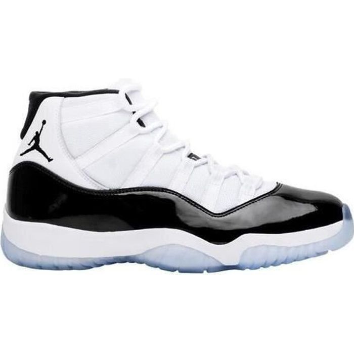 Baskets Airs Jordan 11 Retro Concord Chaussures de basket de hautes blanc  noir Blanc noir - Cdiscount Chaussures