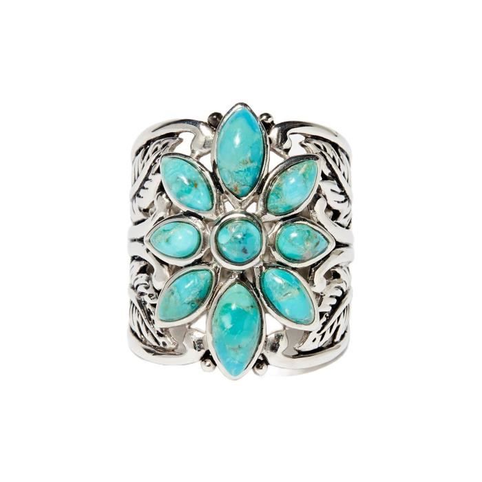 Bague En Argent 925 Avec Turquoise Bleue - Taille 53 (équivalent 6.5) - Neuf Avec étiquettes