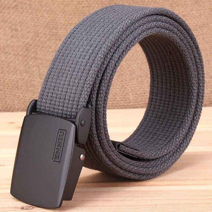 Ceinture De Sport Automatique Pour Homme - Sangle En Nylon Réglable, 120 Cm X 3.4 Cm - Couleur Noir/vert - Neuf Avec étiquettes