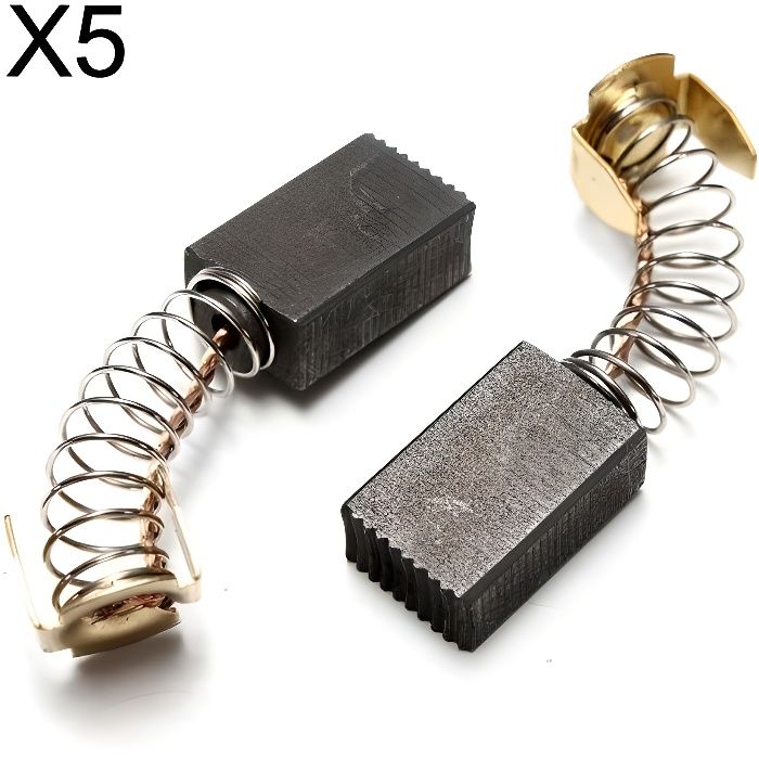 Naisidier 10pcs Balais de charbon pour moteur électrique Réparateur (5 paires)15 mm x 10 mm x 6 mm
