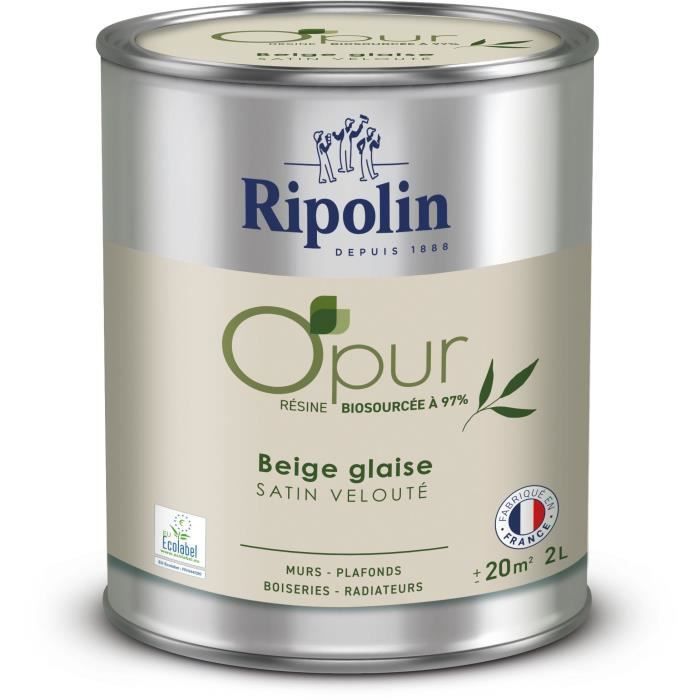 Ripolin Opur murs boiseries radiateurs beige glaise satin velouté - 2 L