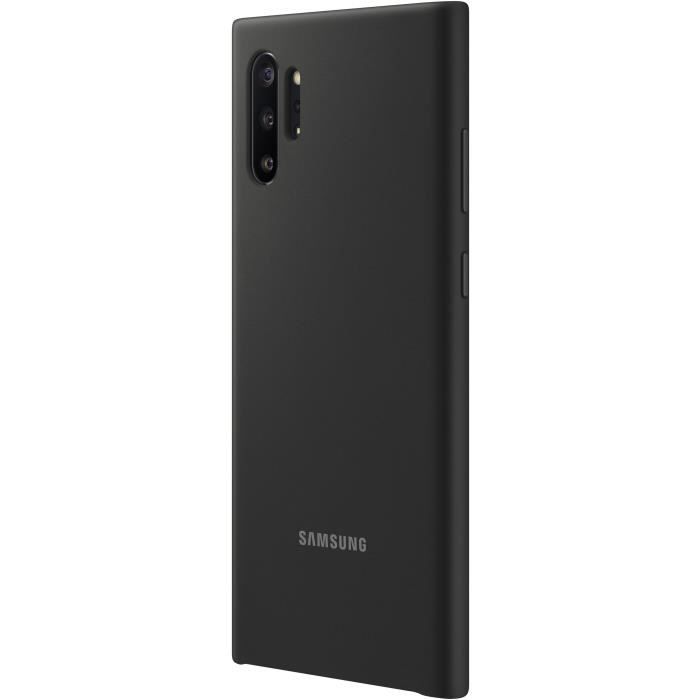 Coque Silicone - SAMSUNG - Note10+ - Noir - Souple - Protection chocs et rayures