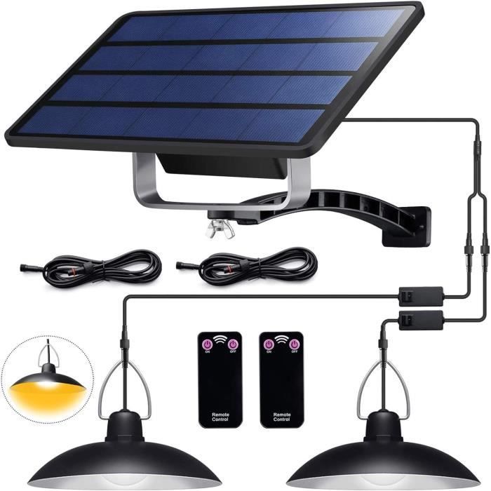 Lampe Solaire Suspendue D'extérieur Claoner - Télécommande, 2000 Lumens, IP65, Camping/tente - NEUVE
