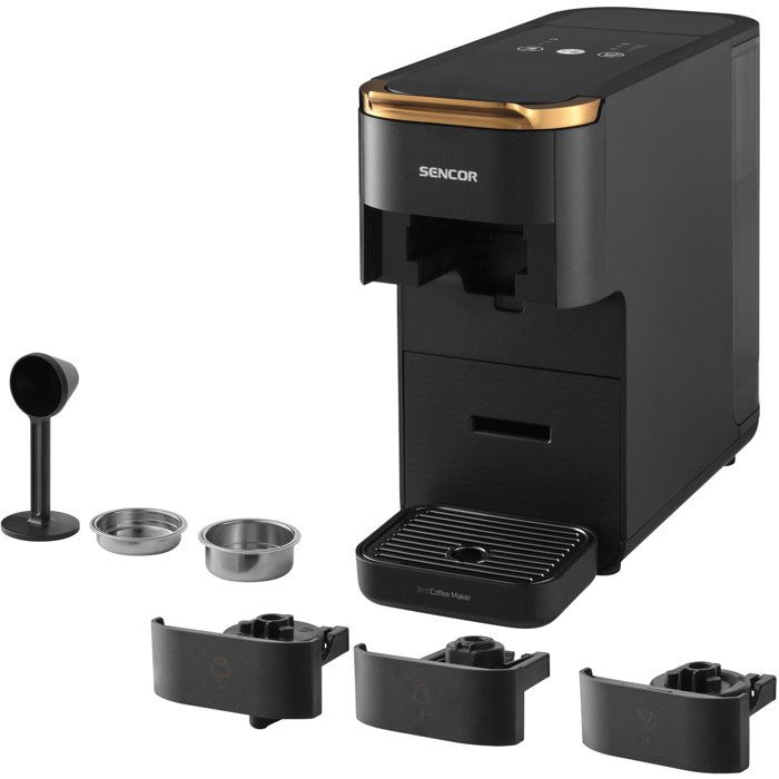 Machine à expresso à capsules SENCOR SCC 1000BK Nespresso Dolce Gusto et café moulu Préchauffage 45