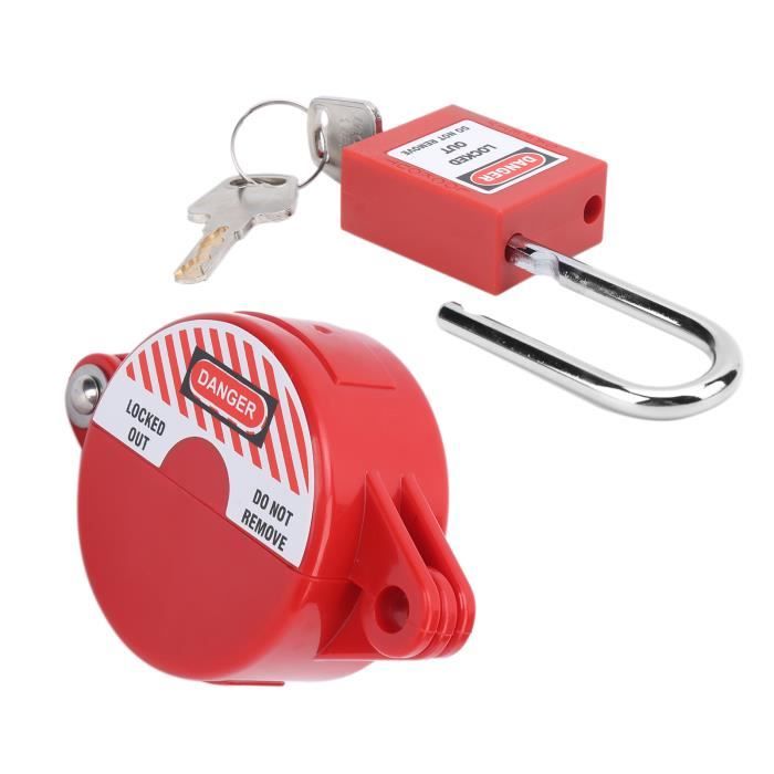 Sécurité Verrou Vanne Gaz/Eau - Cadenas Pour Compteur - Protection Enfants Et Utilisation Non Autorisée - ABS Robust