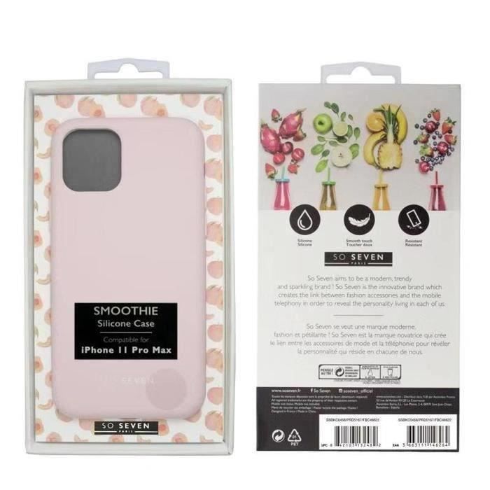 Coque SO SEVEN Smoothie Rose poudré pour Apple iPhone 11 Pro Max