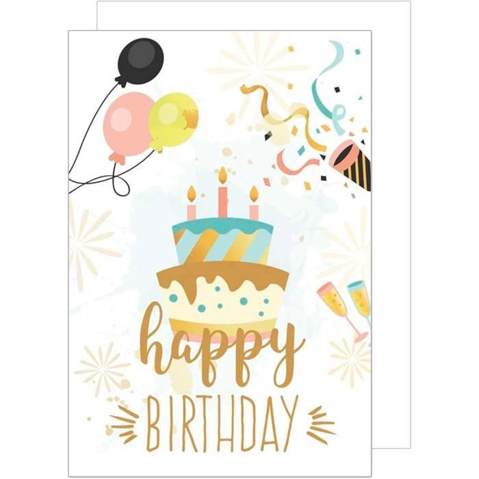 Carte d'anniversaire de qualité supérieure XXL avec enveloppe Format A4  Carte de vœux Billet Happy Birthday[S72] - Cdiscount Beaux-Arts et Loisirs  créatifs