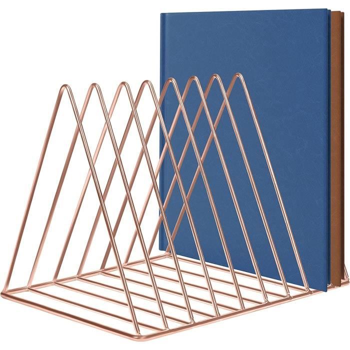 Porte-Revues Triangle 9 Fentes Belle Vous - Rangement Bureau WC Salle De Bain Métal Or