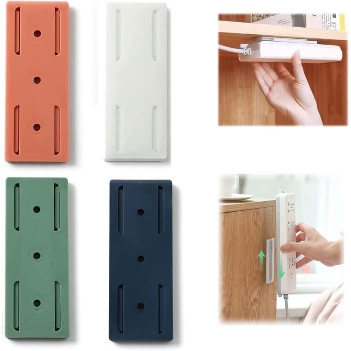 Lot De 2 Boîtes De Rangement Autocollantes Murales - Plastique Transparent Avec Séparateurs Pour Cuisine, Salle De Bain, Réfrigérateur